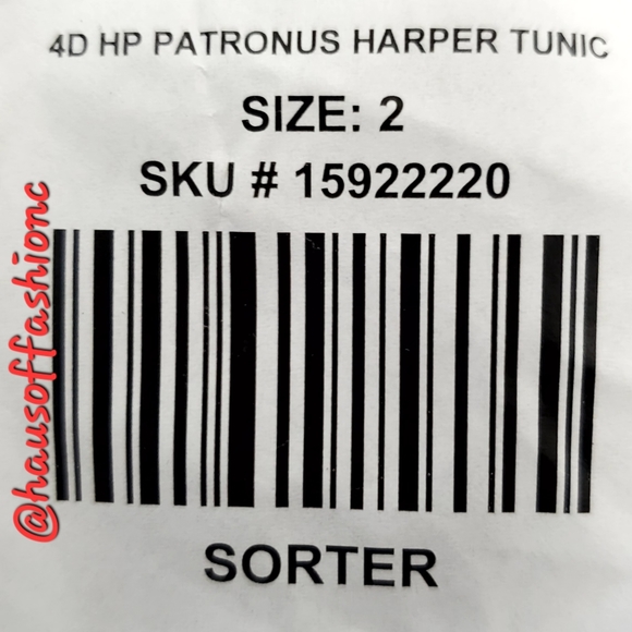 TORRID HARRY POTTER Patronus Black Georgette Top! NWT! - Picture 6 of 7